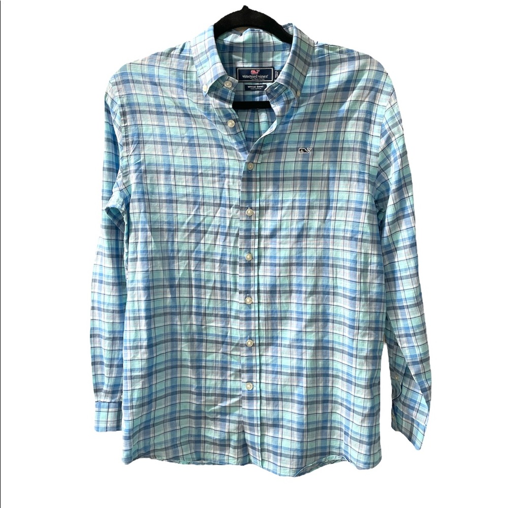 Mens Vineyard Vines Plaid Button Up-Large